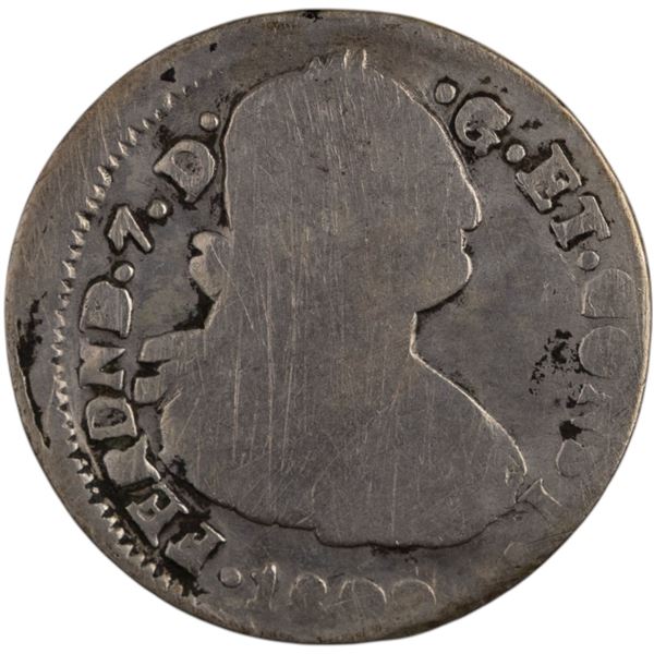 Colombia 1822 O Silver 2 Reales Key Date