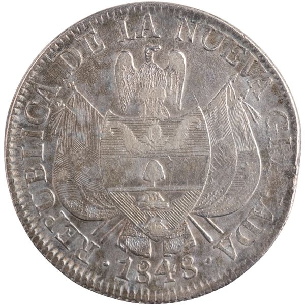 Colombia 1848 Silver 10 Reales