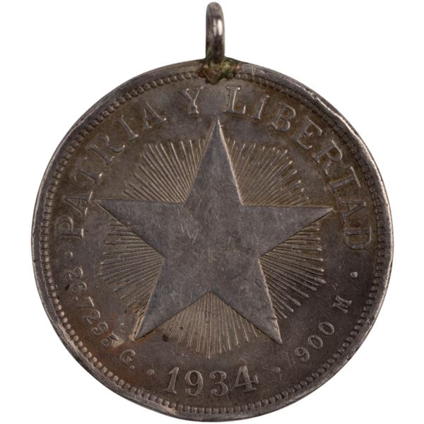 Cuba 1934 Silver 1 Peso Jewellery