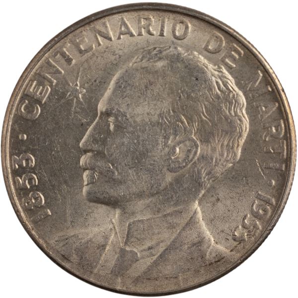 Cuba 1953 Silver 1 peso