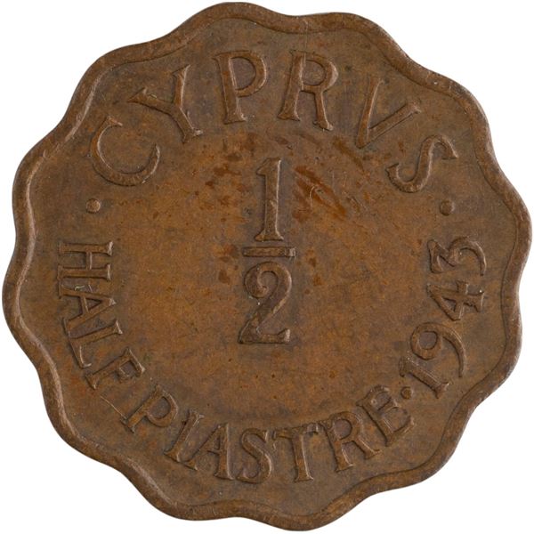 Cyprus 1943 1/2 Piastre