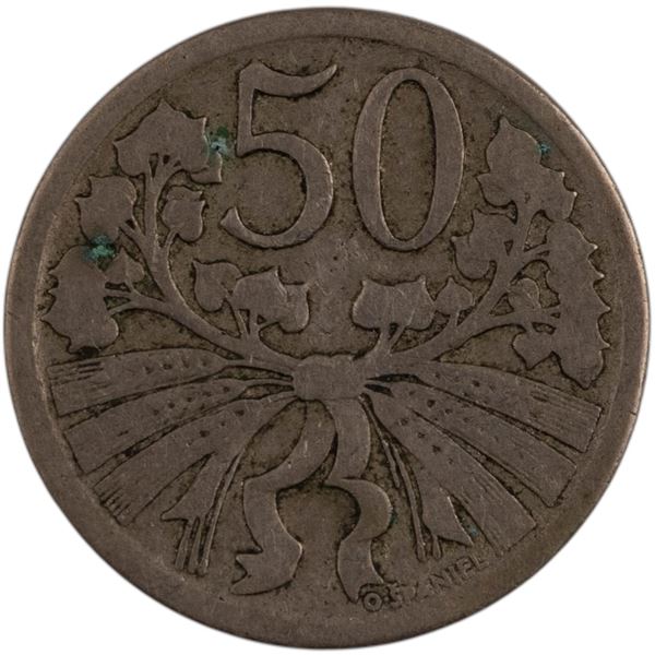 Czechoslovakia 1926 50 Haleru Key Date