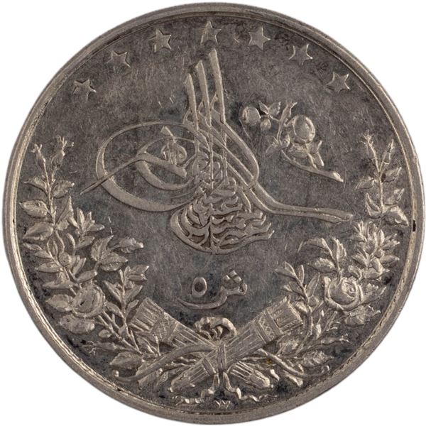 Egypt 1903 W AH1293/29 Silver 5 Qirsh