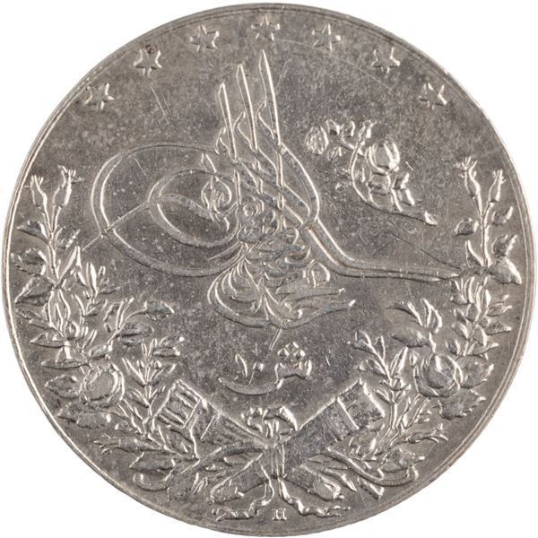 Egypt 1916 H AH1327/6 Silver 10 Qirsh