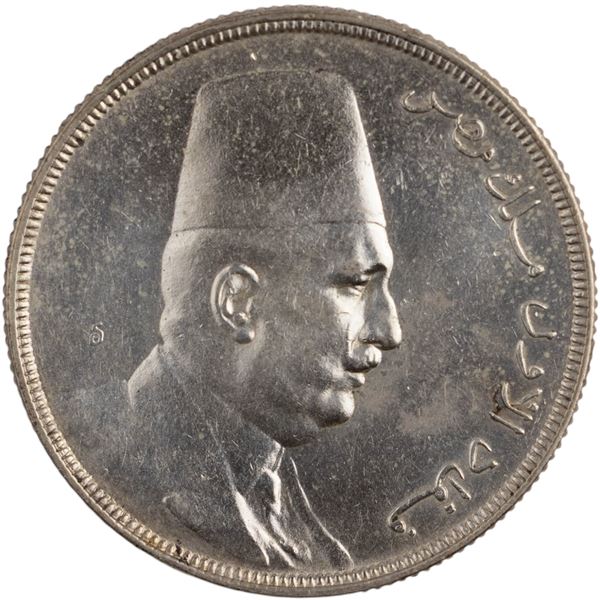 Egypt 1923 H AH1341 Silver 20 Piastres