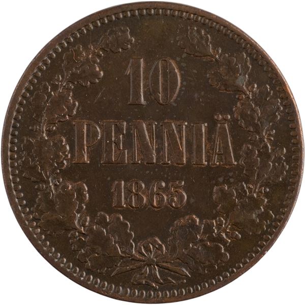 Finland 1865 10 Pennia