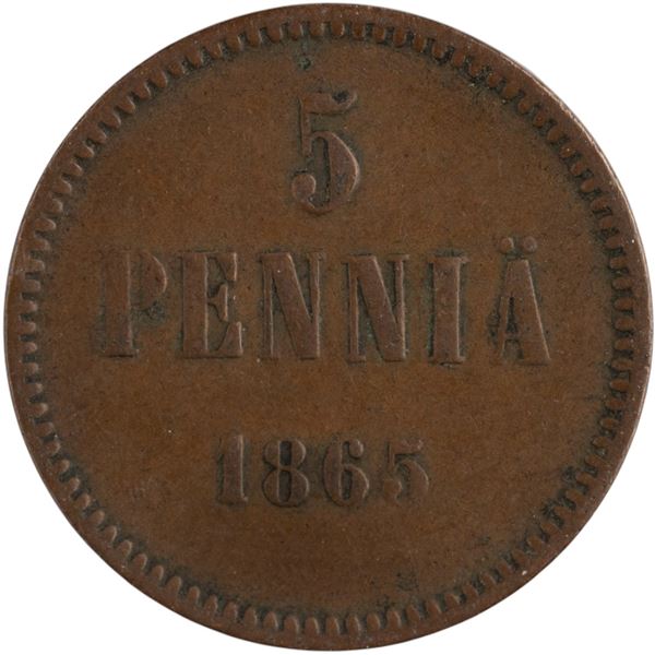 Finland 1865 5 Pennia