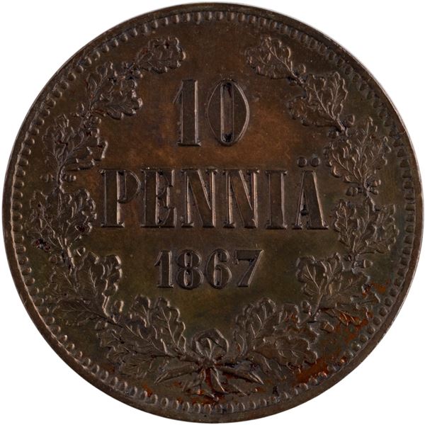 Finland 1867 10 Pennia