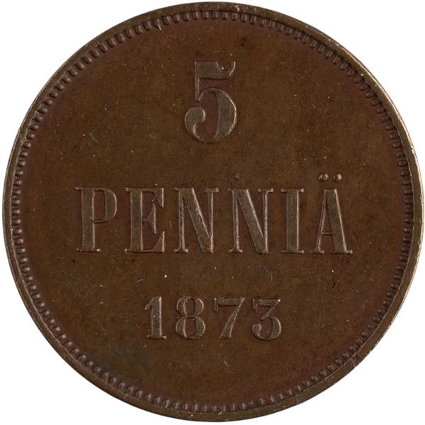 Finland 1873 5 Pennia