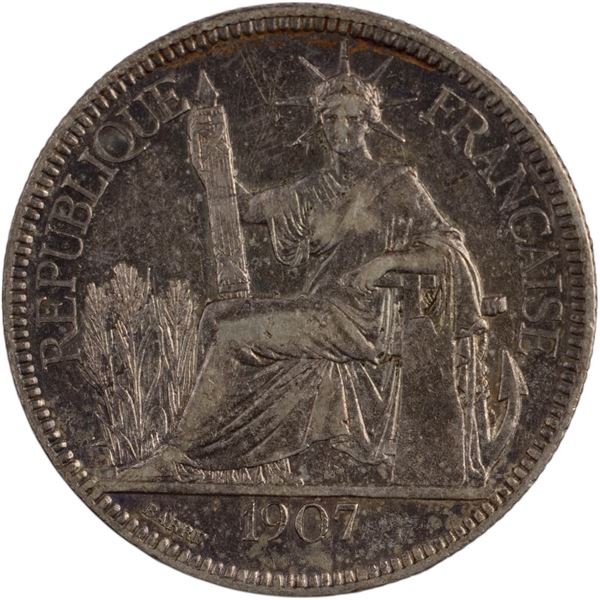 French Indo-China 1907 Silver Piastre