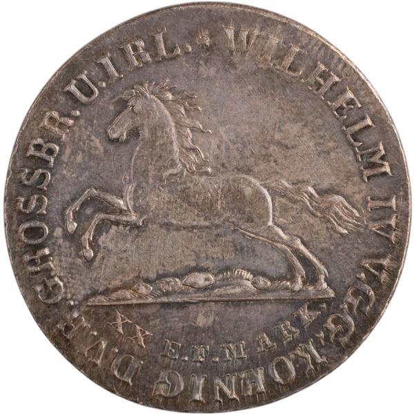 Germany 1834 A Hannover Silver 16 Gute Groschen