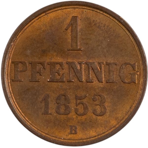 Germany 1853 B Hannover 1 Pfennig
