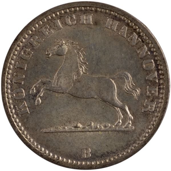Germany 1858 B Hannover Silver 1 Groschen