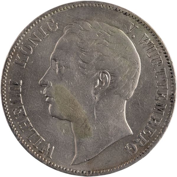 Germany 1861 Silver Thaler Württemberg