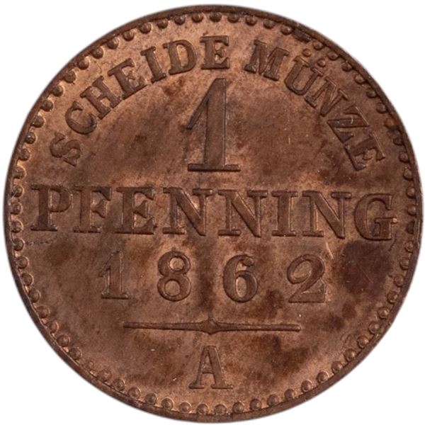 Germany 1862 A Prussia 1 Pfennig