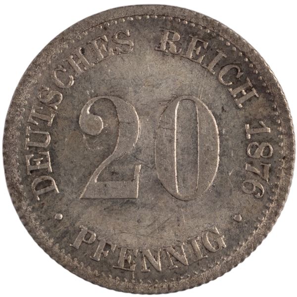 Germany 1876 F Silver 20 Pfennig
