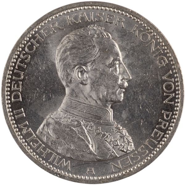 Germany 1913 A Prussia Silver 5 Mark