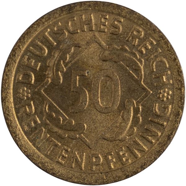 Germany 1923 G Weimar Republic 50 Rentenpfennig
