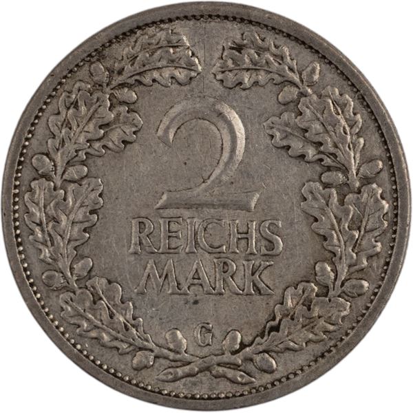Germany 1926 G Silver 2 Mark