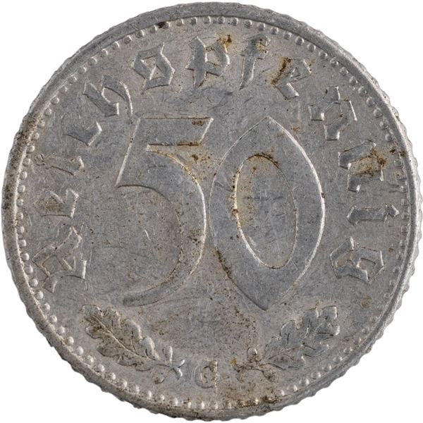Germany 1944 G 50 Reichspfennig Key Date