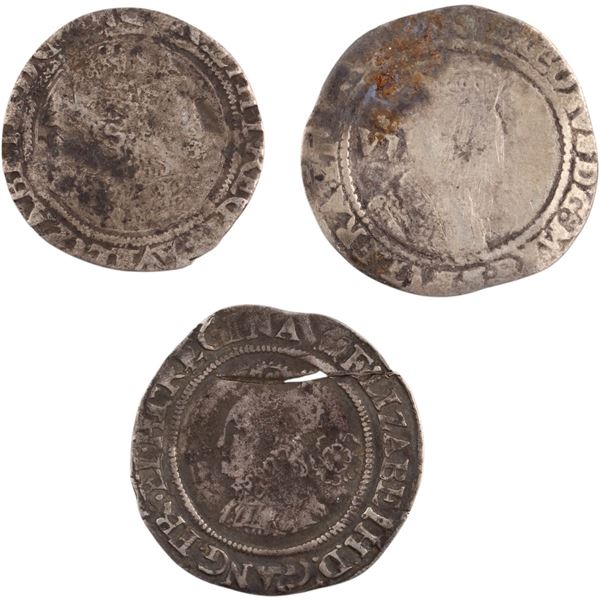 Great Britain 1556-1667 Lot Hammered Coins Silver (3 pieces)