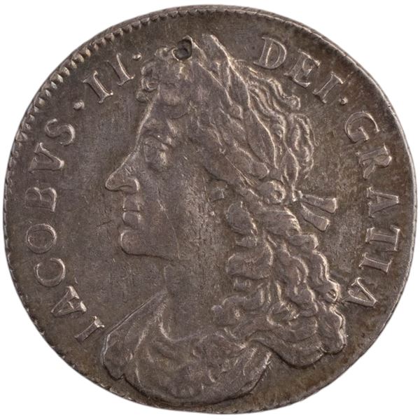 Great Britain 1685 Silver Shilling