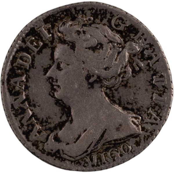 Great Britain 1703 Silver 6 Pence