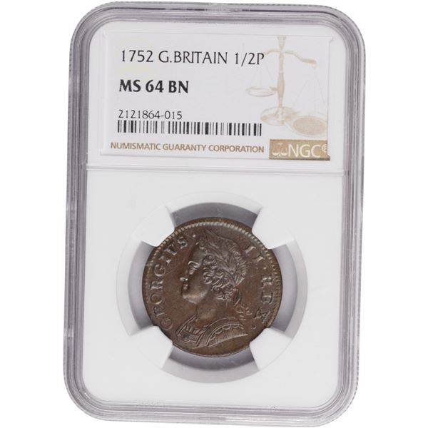 Great Britain 1752 1/2 Penny
