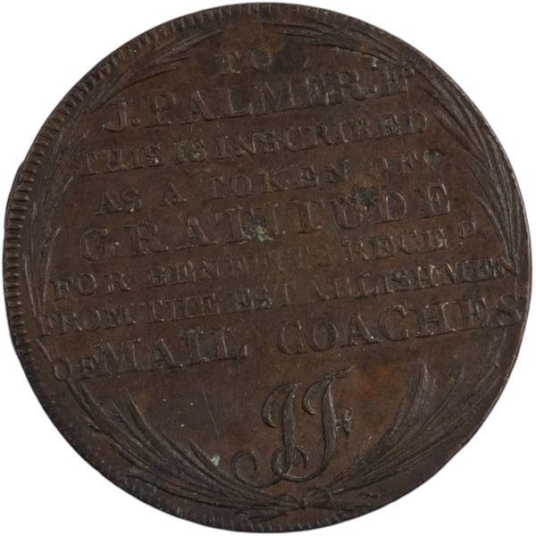 Great Britain 1797 Mail Coach Half Penny