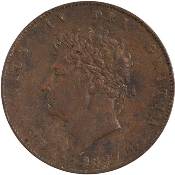 Great Britain 1827 Half Penny George IV