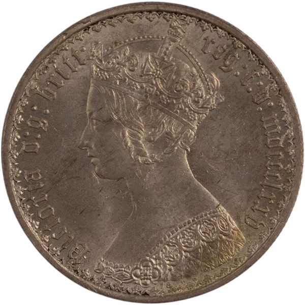Great Britain 1875 Silver Florin Gothic