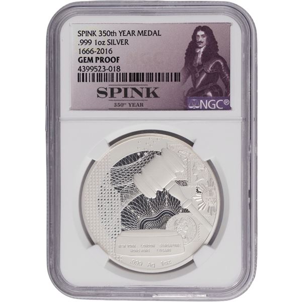 Great Britain 2016 Silver Medal 350th Anniversary 1666-2016