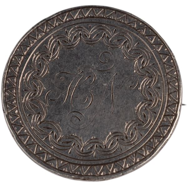 Great Britain Love Token on Silver Half Crown 'HN' Pin
