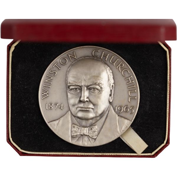 Great Britain Winston Churchill 1874-1965 Silver Medal