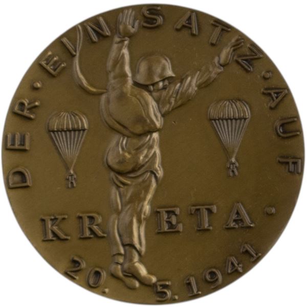Greece 1941 Crete Medal Aerial Invasion of Crete by Karl Goetz