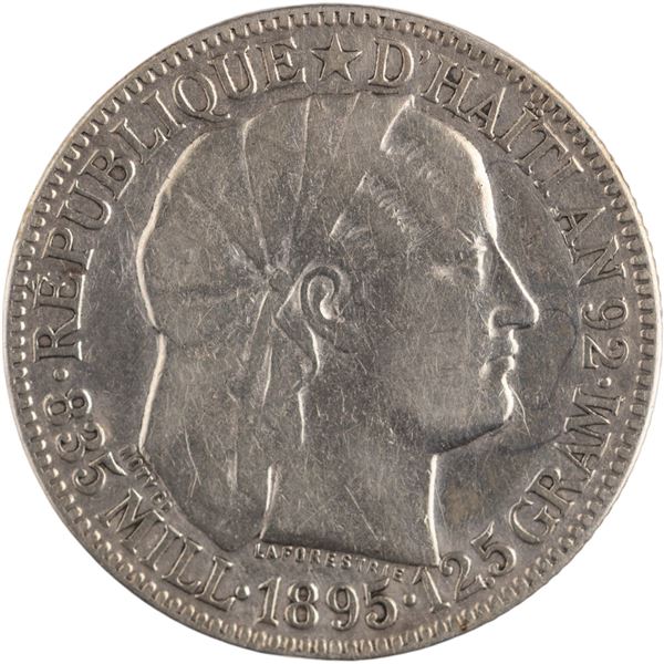 Haiti 1895 Silver 50 Centimes