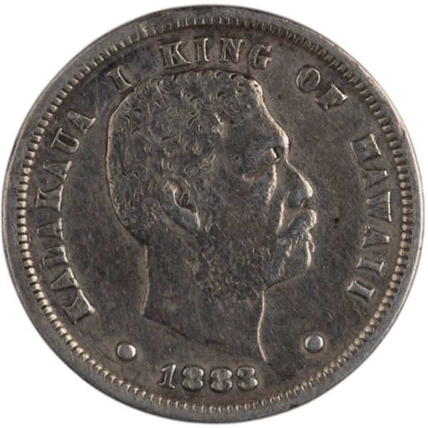 Hawaii 1883 Silver 10 Cents Dime