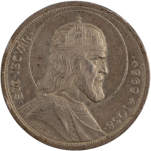 Hungary 1938 BP Silver 5 Pengo