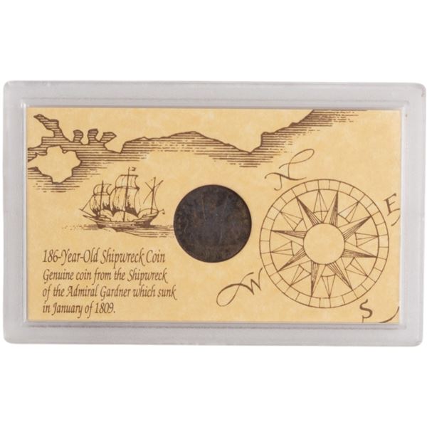 East India Company 1808 10 Cash Admiral Gardner Shipwreck Coin