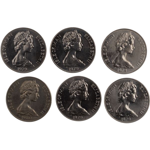 Isle of Man 1979-80 Crown (6 Pieces)