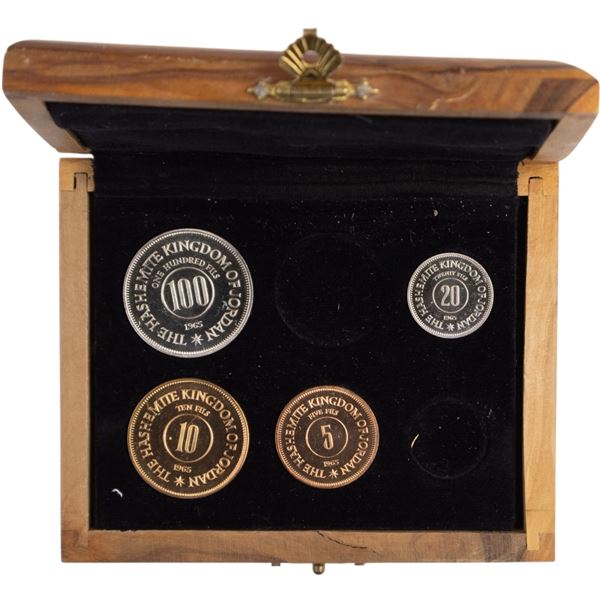 Jordan 1965 Proof Coins 100/20/10/5 Fils (4 Pieces)