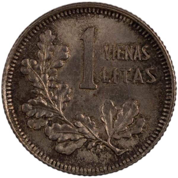 Lithuania 1925 Silver 1 Litas
