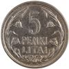 Image 1 : Lithuania 1925 Silver 5 Litai