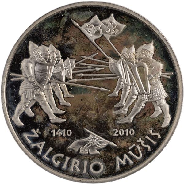 Lithuania 2010 Silver 50 Litu Battle of Grunwald