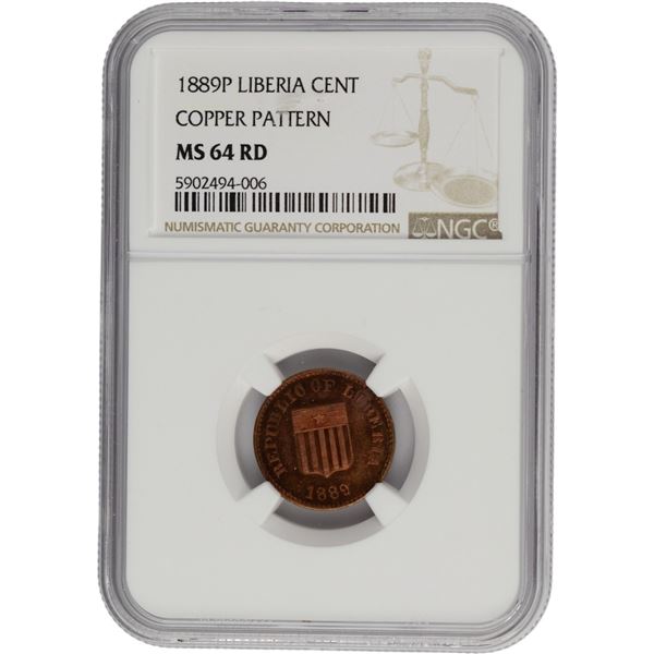 Liberia 1889 P 1 Cent Pattern - Top Pop Rare