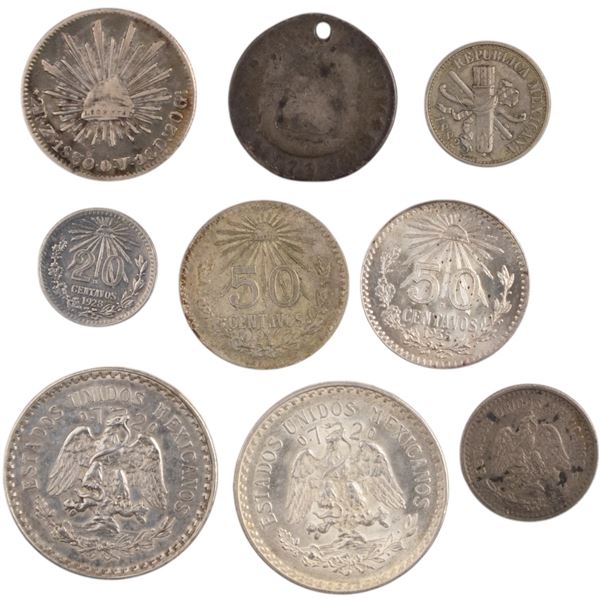 Mexico 1738-1944 Silver Coin Lot (8 Pieces)
