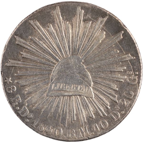 Mexico 1840 Do RM Silver 8 Reales Overdate