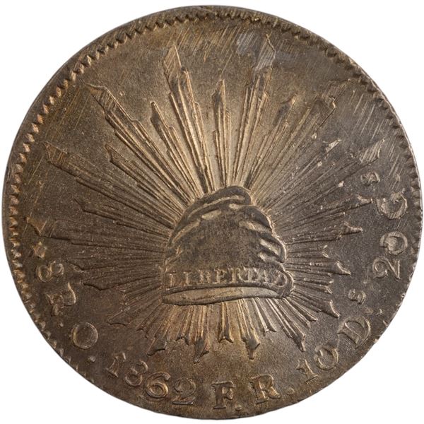 Mexico 1862 O FR Silver 8 Reales
