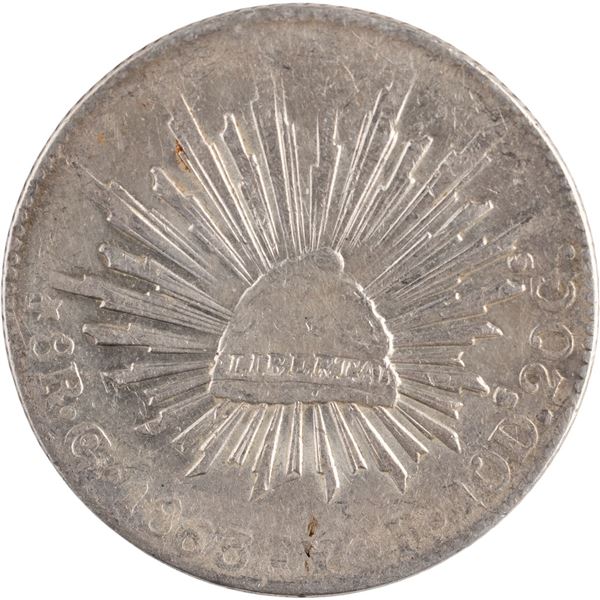 Mexico 1863 Go YF Silver 8 Reales