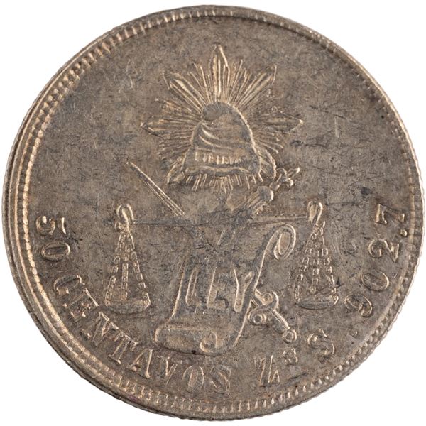 Mexico 1878/7 Zs S Silver 50 Centavos Mint Luster